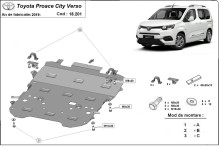 Stalowa Osłona pod silnik Toyota Proace City Verso (2019-2026) EAN