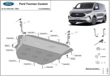 Unterfahrschutz aus verzinktem Stahl für Motor Ford Tourneo Custom (2023-2026)