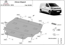 Stahl Unterfahrschutz für Motor Citroen Dispatch (2016-2026)