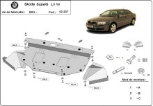 Stahl Unterfahrschutz für Motor Skoda Superb - 2.5 Tdi, V6 (2001-2008)