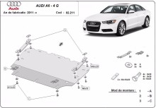 Stahl Unterfahrschutz für Motor Audi A6 (2011-2018)