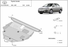 Stahl Unterfahrschutz für Motor Toyota Corolla -E120/E130 (2002-2007)