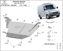 Stahl Unterfahrschutz für Motor Mercedes Sprinter (1995-2006)