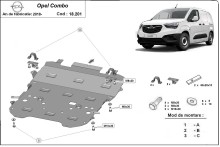 Stahl Unterfahrschutz für Motor Opel Vauxhall Combo (2018-2026)
