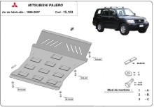 Stahl Unterfahrschutz für Motor, Kühler Mitsubishi Pajero 3 (V60, V70) Vers 2.0 (1999-2007)
