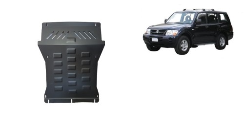 Stahl Unterfahrschutz für Motor, Kühler Mitsubishi Pajero 3 (V60, V70) Vers 2.0 (1999-2007)