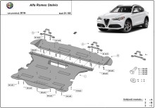 Stahl Unterfahrschutz für Motor Alfa Romeo Stelvio (2016-2026)