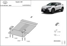 Aluminium Unterfahrschutz für Katalysator Toyota C-HR (2023-2026)