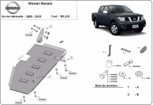 Stahl Unterfahrschutz für Kraftstofftank Nissan Navara D40 (2005-2015)