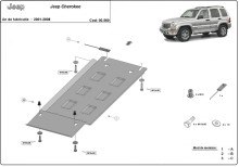 Stahl Unterfahrschutz für Getriebe Jeep Cherokee - KJ (2001-2008)