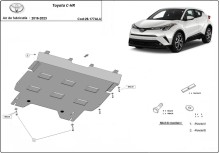 Aluminium Unterfahrschutz für Motor Toyota C-HR (2016-2023)