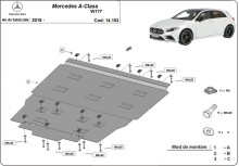 Stahl Unterfahrschutz für Motor Mercedes A-Class W177 (2018-2026)