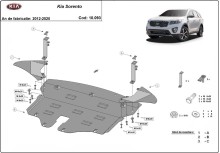 Stahl Unterfahrschutz für Motor Kia Sorento (2012-2020)