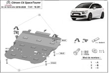 Stahl Unterfahrschutz für Motor Citroen Grand C4 SpaceTourer (2018-2020)