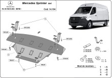 Stahl Unterfahrschutz für Motor Mercedes Sprinter 907 4x4 (2018-2023)