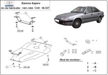 Stahl Unterfahrschutz für Motor Daewoo Espero (1991-1999)