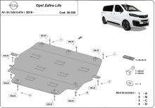 Stahl Unterfahrschutz für Motor Opel Zafira Life (2019-2026)