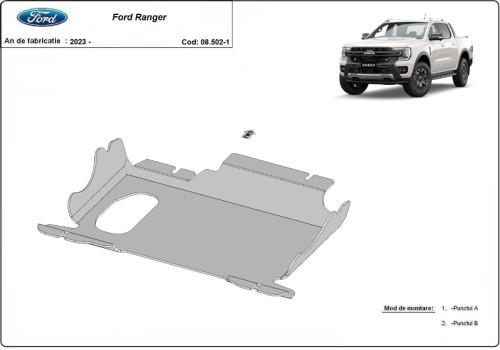 Stahl Unterfahrschutz für Motor Ford Ranger (2023-2026)