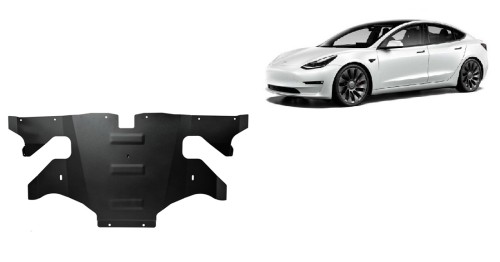 Stahl Unterfahrschutz für Heckmotor Elektromotor Tesla 3 AWD (2017-2026)