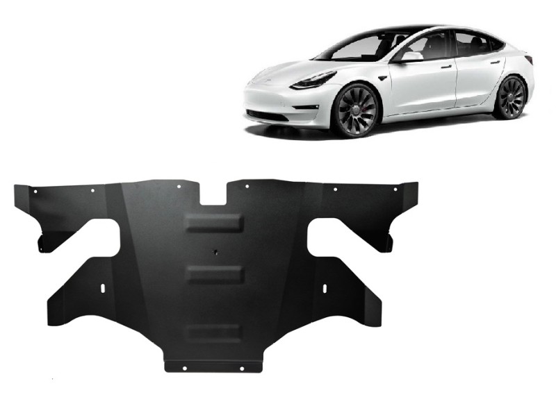 Stahl Unterfahrschutz für Heckmotor Elektromotor Tesla Y AWD (2020-2023)