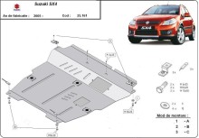 Stahl Unterfahrschutz für Motor Suzuki SX 4 (2006-2013)