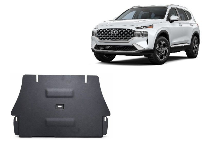 Stahl Unterfahrschutz für Katalysator Hyundai Santa Fe (2018-2023)