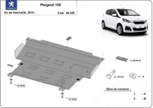 Stahl Unterfahrschutz für Motor Peugeot 108 (2014-2021)