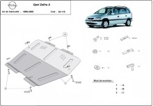 Stahl Unterfahrschutz für Motor Opel Zafira (1999-2005)
