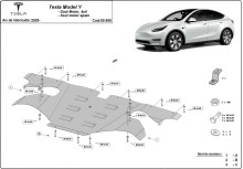 Stahl Unterfahrschutz für Heckmotor Elektromotor Tesla Y AWD (2020-2023)