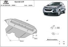 Stahl Unterfahrschutz für Motor Hyundai IX35 (2009-2015)